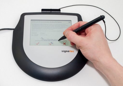 SignoTec Omega Pad mit Hand für AkuWinOffice